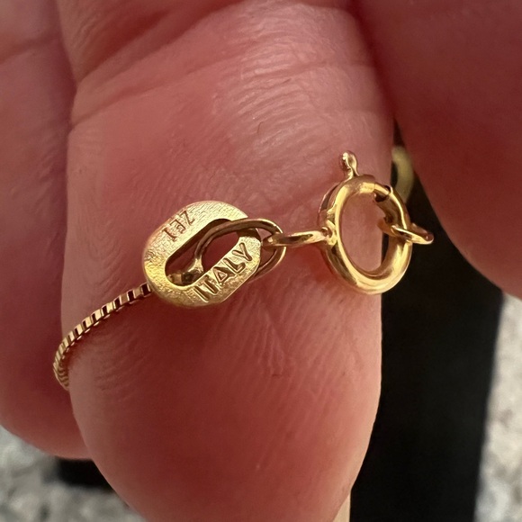 CHANEL Zipper Pull w/14k gold Italy chain - Picture 7 of 9